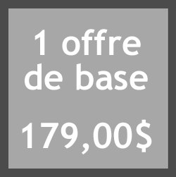 1 offre d'emploi de base: 179,00$