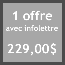 1 offre d'emploi avec infolettre: 229,00$